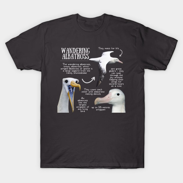 Animal facts - Wandering Albatross T-Shirt by Animal Facts and Trivias